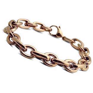 Pink gold plated chain bracelet from Christina Collect, 21 cm
